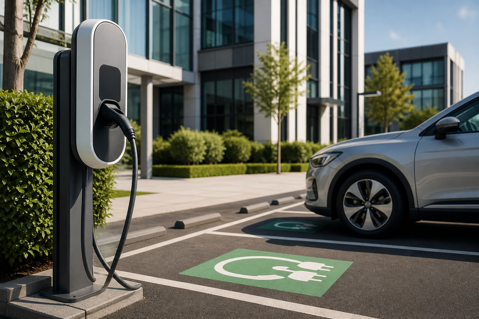 Borne de recharge et parking